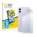 3x BROTECT AirGlass Matte Glass Screen Protector for Apple iPhone 11 (Back)