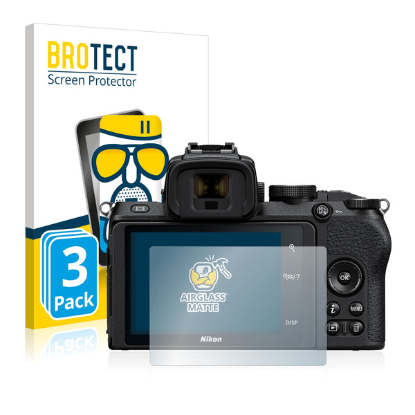 3x BROTECT AirGlass Matte Glass Screen Protector for Nikon Z 50