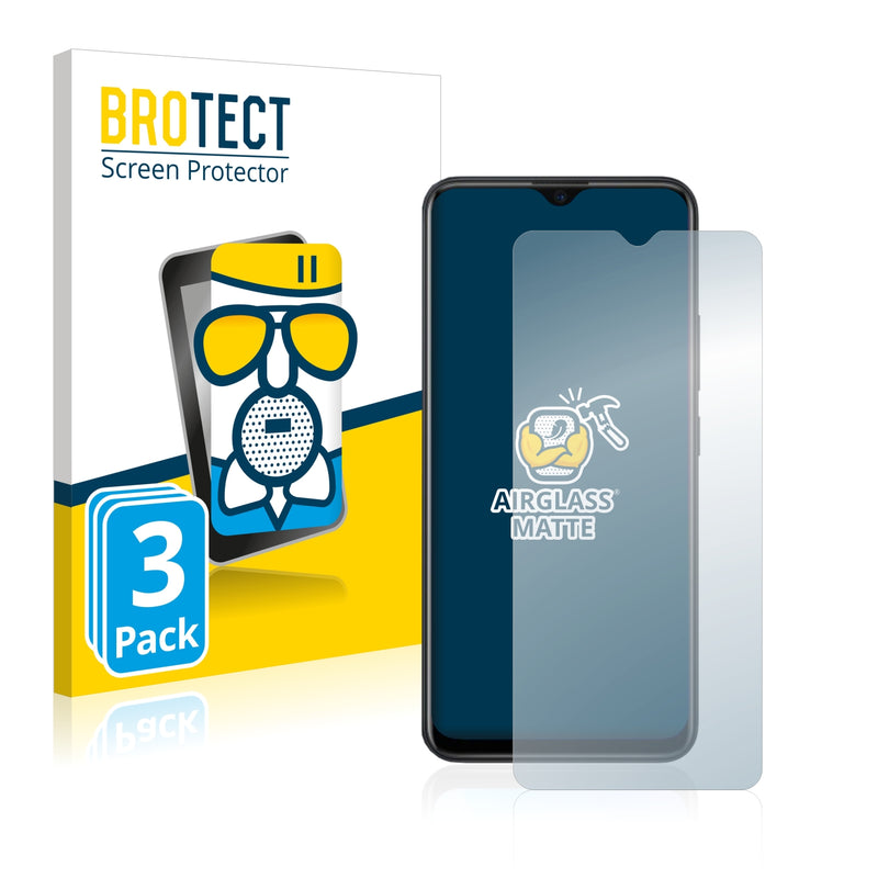 3x BROTECT AirGlass Matte Glass Screen Protector for Vivo U20