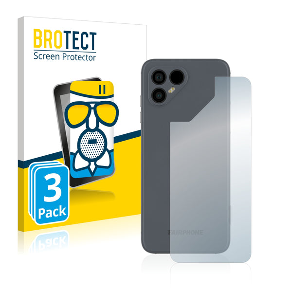 3x BROTECT Matte Screen Protector for Fairphone 4 (Back)