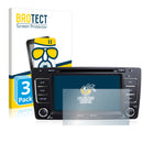 3x BROTECT Matte Screen Protector for Skoda Octavia 2008 Infotainment System