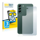 3x BROTECT AirGlass Matte Glass Screen Protector for Samsung Galaxy S22 Plus 5G (Back)