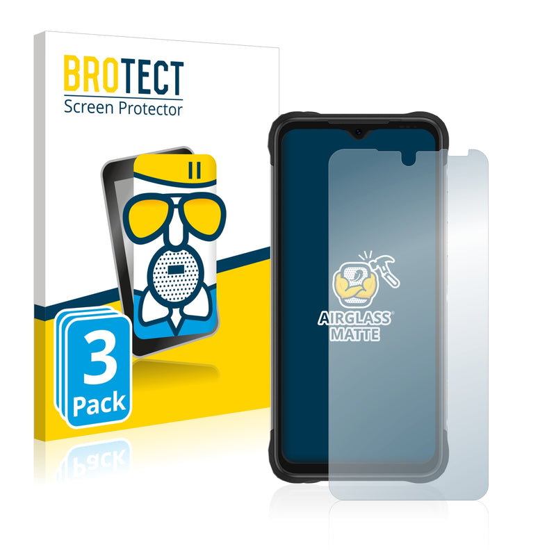 3x BROTECT AirGlass Matte Glass Screen Protector for Umidigi Bison X10S
