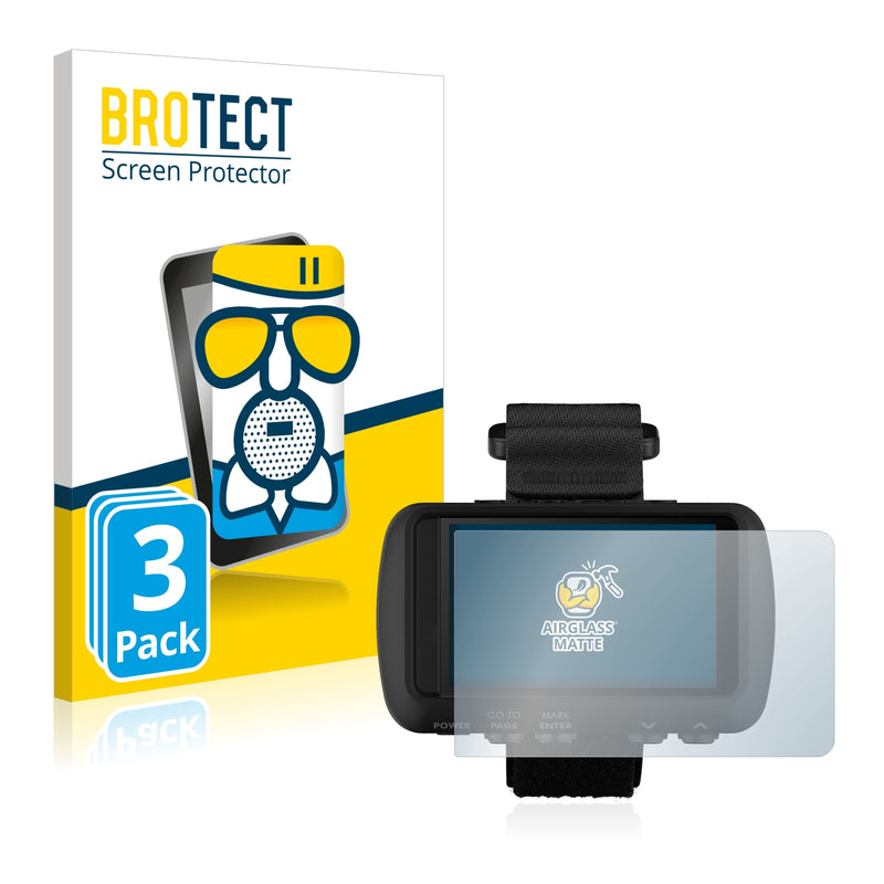 3x BROTECT AirGlass Matte Glass Screen Protector for Garmin Foretrex 701