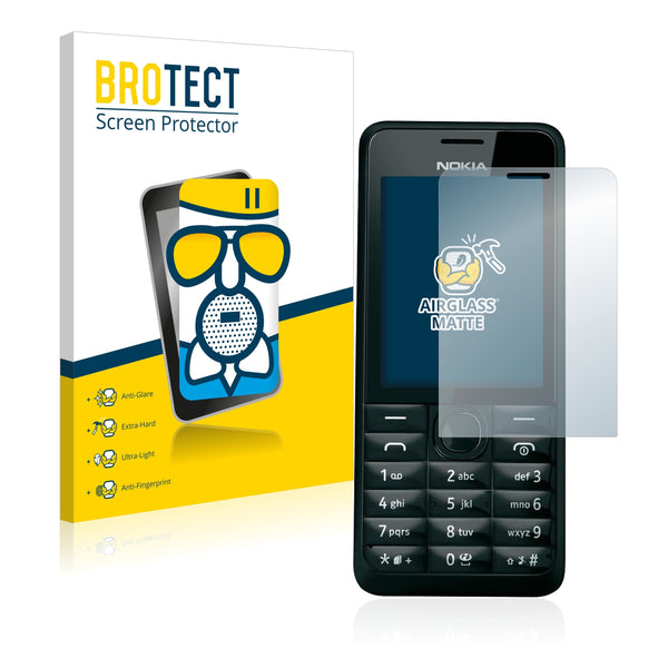 BROTECT AirGlass Matte Glass Screen Protector for Nokia 301