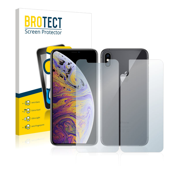 BROTECT AirGlass Matte Glass Screen Protector for Apple iPhone Xs Max (Front + Back)