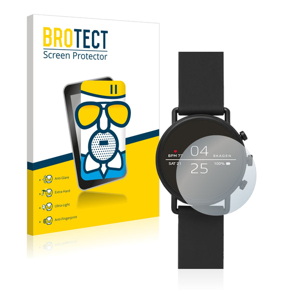 BROTECT AirGlass Matte Glass Screen Protector for Skagen Smartwatch Falster 2