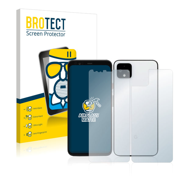 BROTECT AirGlass Matte Glass Screen Protector for Google Pixel 4 XL (Front + Back)