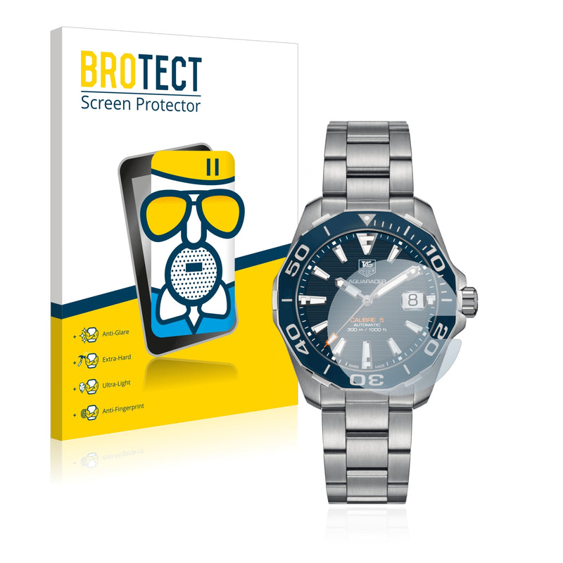 BROTECT AirGlass Matte Glass Screen Protector for TAG Heuer Aquaracer (43 mm) (circular cutout)