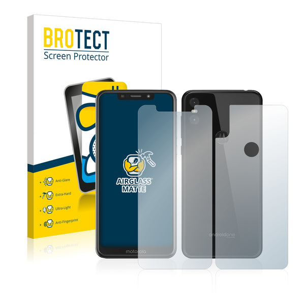 BROTECT AirGlass Matte Glass Screen Protector for Motorola One (Front + Back)