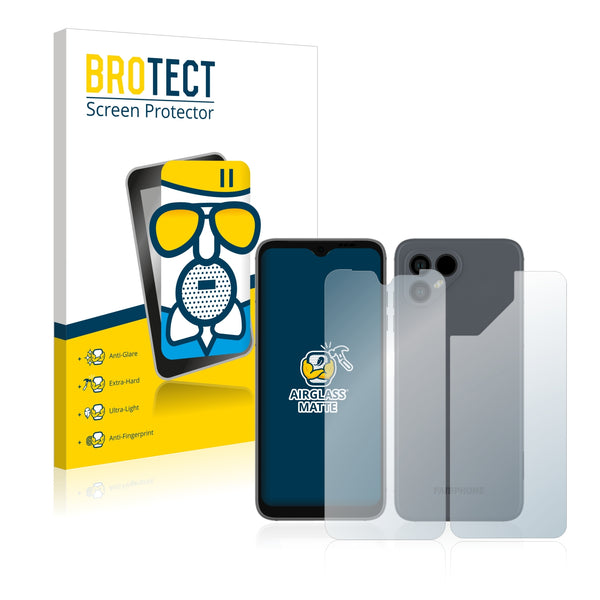BROTECT Matte Screen Protector for Fairphone 4 (Front + Back)