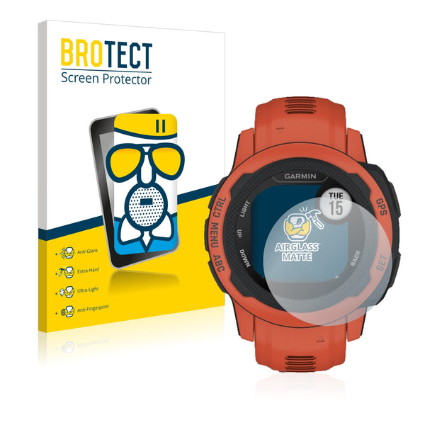 BROTECT AirGlass Matte Glass Screen Protector for Garmin Instinct 2S