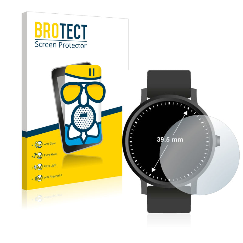 BROTECT AirGlass Matte Glass Screen Protector for Circular Displays (Diameter: 39.5 mm)