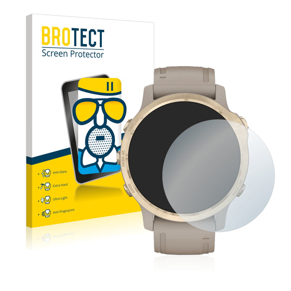 BROTECT AirGlass Matte Glass Screen Protector for Garmin Fenix 6S Pro Solar